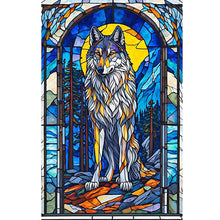 Load image into Gallery viewer, Glass Painting Wolf 40*60CM(Canvas) Full Round Drill Diamond Painting
