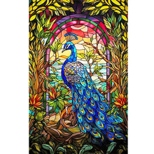 Load image into Gallery viewer, Glass Painting Peacock 40*60CM(Canvas) Full Round Drill Diamond Painting
