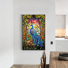 Load image into Gallery viewer, Glass Painting Peacock 40*60CM(Canvas) Full Round Drill Diamond Painting
