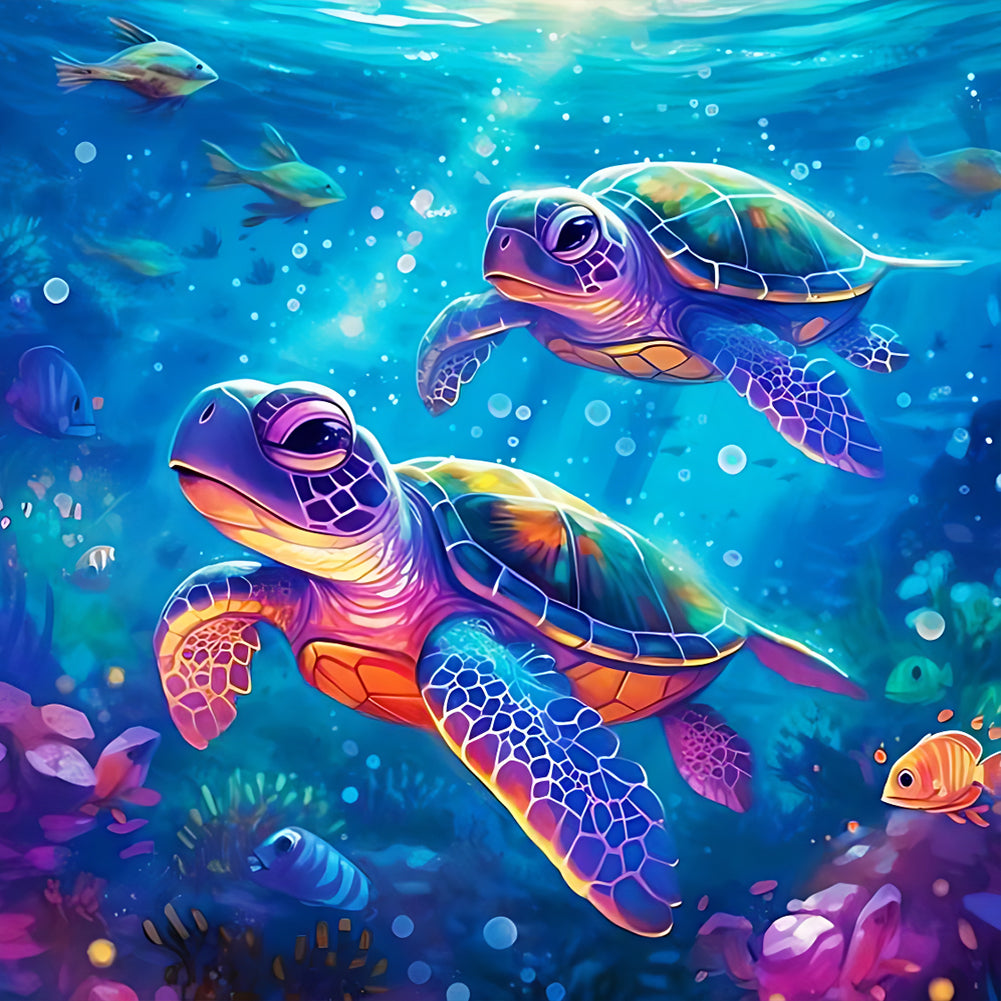 Sea Turtle 30*30CM(Canvas) Full Round Drill Diamond Painting