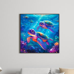 Sea Turtle 30*30CM(Canvas) Full Round Drill Diamond Painting