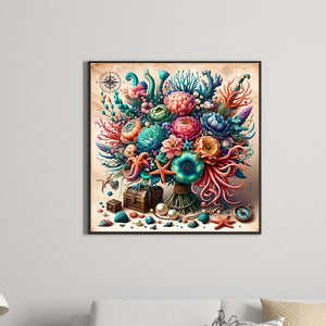 Undersea Bouquet 30*30CM(Canvas) Full Round Drill Diamond Painting