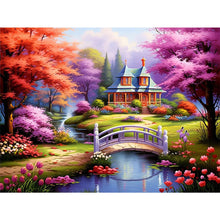 Load image into Gallery viewer, Woods House 40*30CM(Canvas) Full Round Drill Diamond Painting
