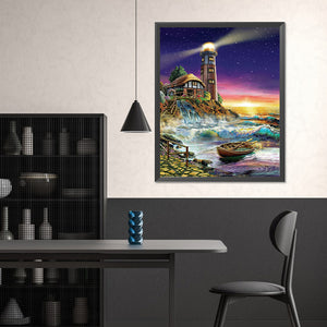 Seaside Lighthouse 40*50CM(Canvas) Full Square Drill Diamond Painting