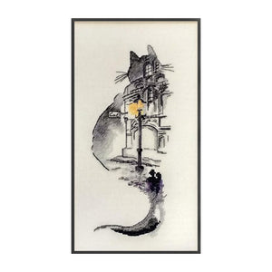 Ink Architectural Cat 30*55CM18CT 2 Counted Cross Stitch