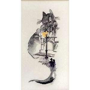 Ink Architectural Cat 30*55CM18CT 2 Counted Cross Stitch