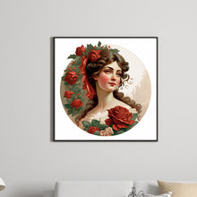 Load image into Gallery viewer, French Rose Lady 30*30CM(Canvas) Full Round Drill Diamond Painting
