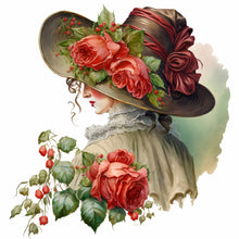 Load image into Gallery viewer, French Rose Lady 30*30CM(Canvas) Full Round Drill Diamond Painting
