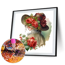 Load image into Gallery viewer, French Rose Lady 30*30CM(Canvas) Full Round Drill Diamond Painting
