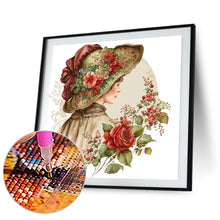 Load image into Gallery viewer, French Rose Lady 30*30CM(Canvas) Full Round Drill Diamond Painting
