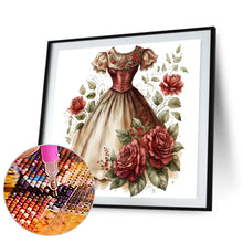 Load image into Gallery viewer, Rose Skirt 30*30CM(Canvas) Full Round Drill Diamond Painting
