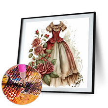 Load image into Gallery viewer, Rose Skirt 30*30CM(Canvas) Full Round Drill Diamond Painting
