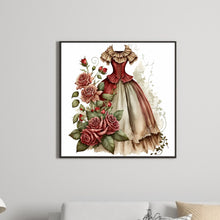 Load image into Gallery viewer, Rose Skirt 30*30CM(Canvas) Full Round Drill Diamond Painting
