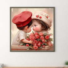 Load image into Gallery viewer, Valentine&#39;S Day Young Couple 30*30CM(Canvas) Full Round Drill Diamond Painting
