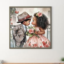 Load image into Gallery viewer, Valentine&#39;S Day Young Couple 30*30CM(Canvas) Full Round Drill Diamond Painting
