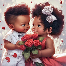 Load image into Gallery viewer, Valentine&#39;S Day Young Couple 30*30CM(Canvas) Full Round Drill Diamond Painting
