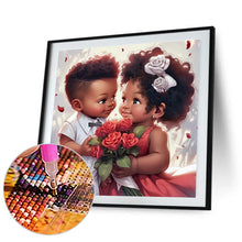 Load image into Gallery viewer, Valentine&#39;S Day Young Couple 30*30CM(Canvas) Full Round Drill Diamond Painting
