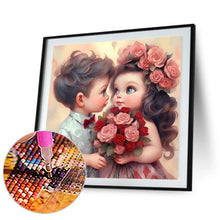 Load image into Gallery viewer, Valentine&#39;S Day Young Couple 30*30CM(Canvas) Full Round Drill Diamond Painting
