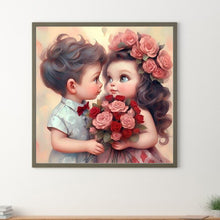 Load image into Gallery viewer, Valentine&#39;S Day Young Couple 30*30CM(Canvas) Full Round Drill Diamond Painting
