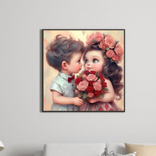 Load image into Gallery viewer, Valentine&#39;S Day Young Couple 30*30CM(Canvas) Full Round Drill Diamond Painting
