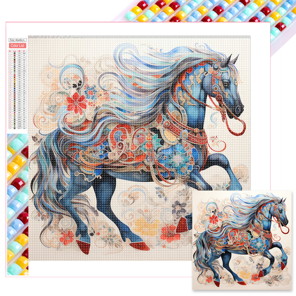 Galloping Horse 40*40CM(Picture) Full Square Drill Diamond Painting