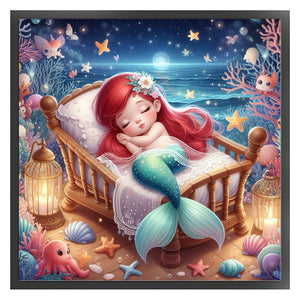 Princess Ariel - 40*40CM 11CT Stamped Cross Stitch