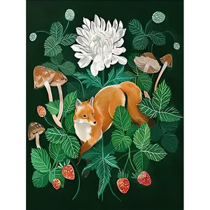 Fox 30*40CM(Canvas) Full Round Drill Diamond Painting