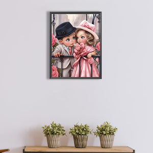 Valentine'S Day Couple 30*40CM(Picture) Full Square Drill Diamond Painting