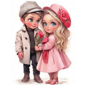 Valentine'S Day Couple 30*40CM(Picture) Full Square Drill Diamond Painting