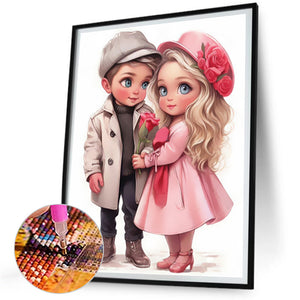 Valentine'S Day Couple 30*40CM(Picture) Full Square Drill Diamond Painting