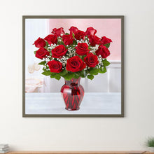 Load image into Gallery viewer, Royal Red Rose 50*50CM(Canvas) Full Round Drill Diamond Painting
