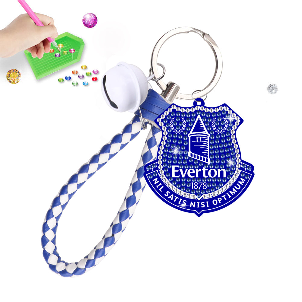 Double Sided Diamond Painting Art Keychain Pendant for Home Decor (Everton)