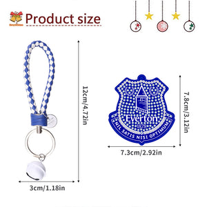 Double Sided Diamond Painting Art Keychain Pendant for Home Decor (Everton)