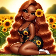 Load image into Gallery viewer, Sunflower Girl 30*30CM(Canvas) Full Round Drill Diamond Painting
