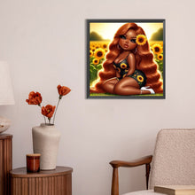 Load image into Gallery viewer, Sunflower Girl 30*30CM(Canvas) Full Round Drill Diamond Painting
