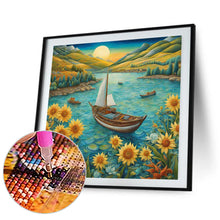Load image into Gallery viewer, Sunflowers And Boats 30*30CM(Canvas) Full Round Drill Diamond Painting

