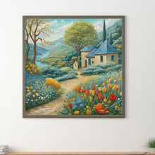 Load image into Gallery viewer, Tulips And Hut 30*30CM(Canvas) Full Round Drill Diamond Painting
