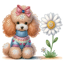 Load image into Gallery viewer, Teddy Dog 35*30CM(Canvas) Partial Special Shaped Drill Diamond Painting
