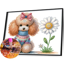 Load image into Gallery viewer, Teddy Dog 35*30CM(Canvas) Partial Special Shaped Drill Diamond Painting
