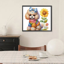 Load image into Gallery viewer, Teddy Dog 35*30CM(Canvas) Partial Special Shaped Drill Diamond Painting
