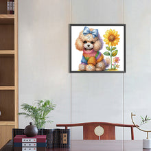 Load image into Gallery viewer, Teddy Dog 35*30CM(Canvas) Partial Special Shaped Drill Diamond Painting
