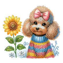 Load image into Gallery viewer, Teddy Dog 35*30CM(Canvas) Partial Special Shaped Drill Diamond Painting
