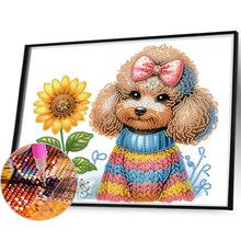 Load image into Gallery viewer, Teddy Dog 35*30CM(Canvas) Partial Special Shaped Drill Diamond Painting
