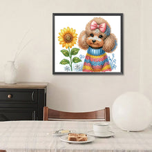 Load image into Gallery viewer, Teddy Dog 35*30CM(Canvas) Partial Special Shaped Drill Diamond Painting
