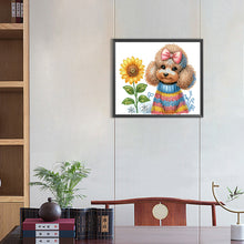 Load image into Gallery viewer, Teddy Dog 35*30CM(Canvas) Partial Special Shaped Drill Diamond Painting
