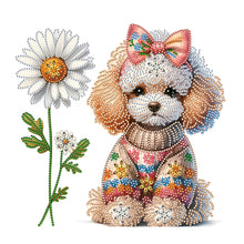 Load image into Gallery viewer, Teddy Dog 35*30CM(Canvas) Partial Special Shaped Drill Diamond Painting
