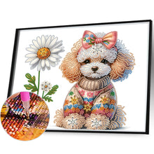 Load image into Gallery viewer, Teddy Dog 35*30CM(Canvas) Partial Special Shaped Drill Diamond Painting
