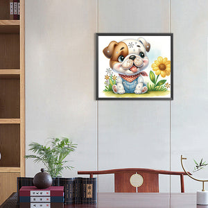 Bulldog 35*30CM(Canvas) Partial Special Shaped Drill Diamond Painting