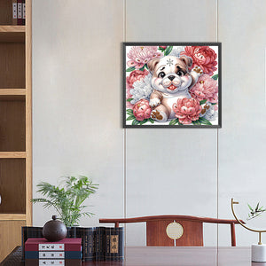 Bulldog 35*30CM(Canvas) Partial Special Shaped Drill Diamond Painting