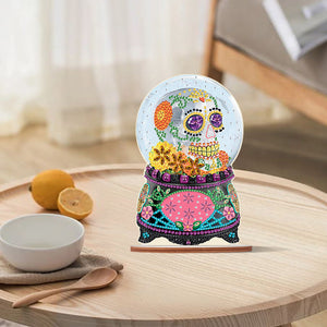 Special Shape Desktop Diamond Art Kits Skull Desktop Home Art Decor (Skull)